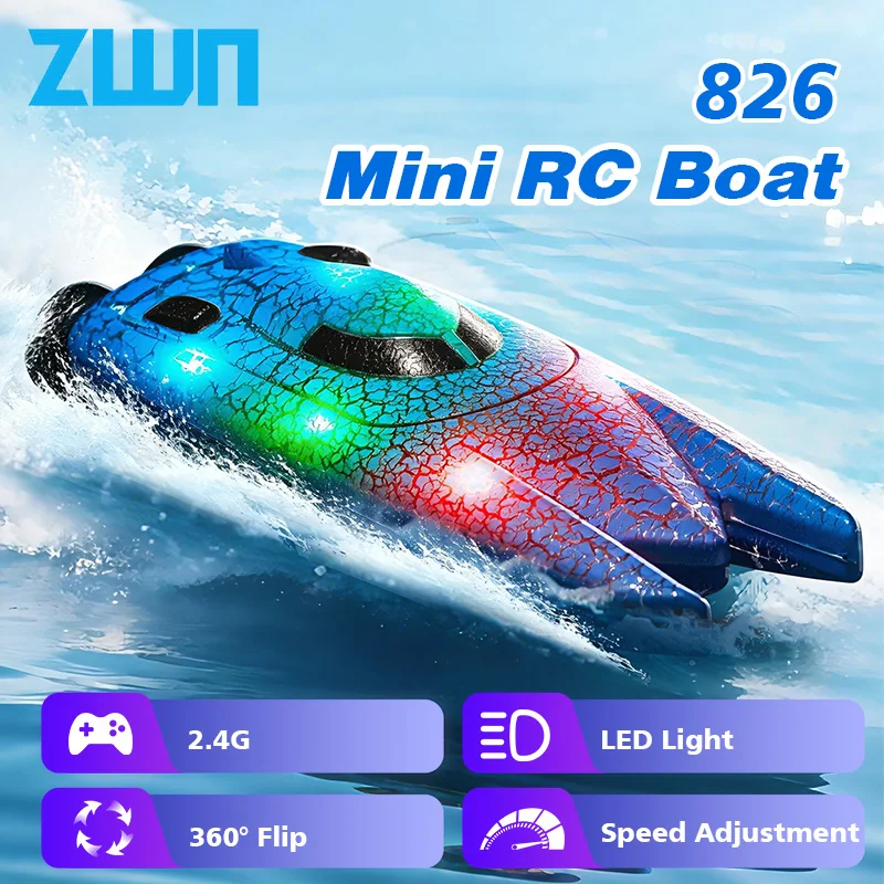 Barco RC Mini 2.4G com Luzes,  - Rc Hobby Grade Boat avaliação e preço
